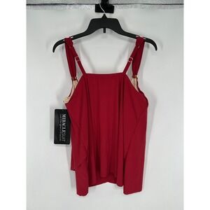Miraclesuit Razzle Dazzle Top Women's 14 Grenadine Sleeveless Stretch 6516626